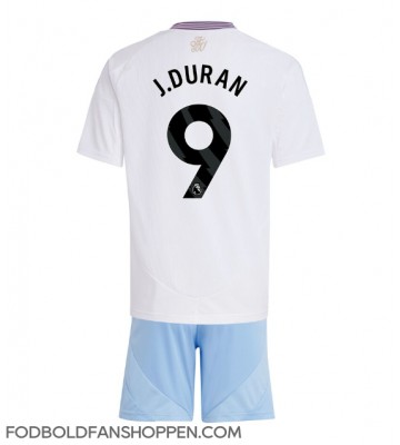 Aston Villa Jhon Duran #9 Udebanetrøje Børn 2024-25 Kortærmet (+ Korte bukser)